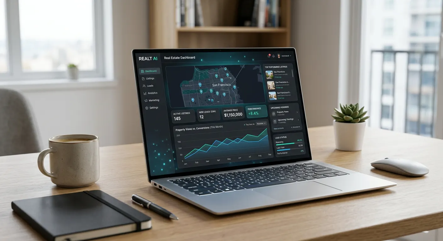 ai for real estate listings main interface dashboard