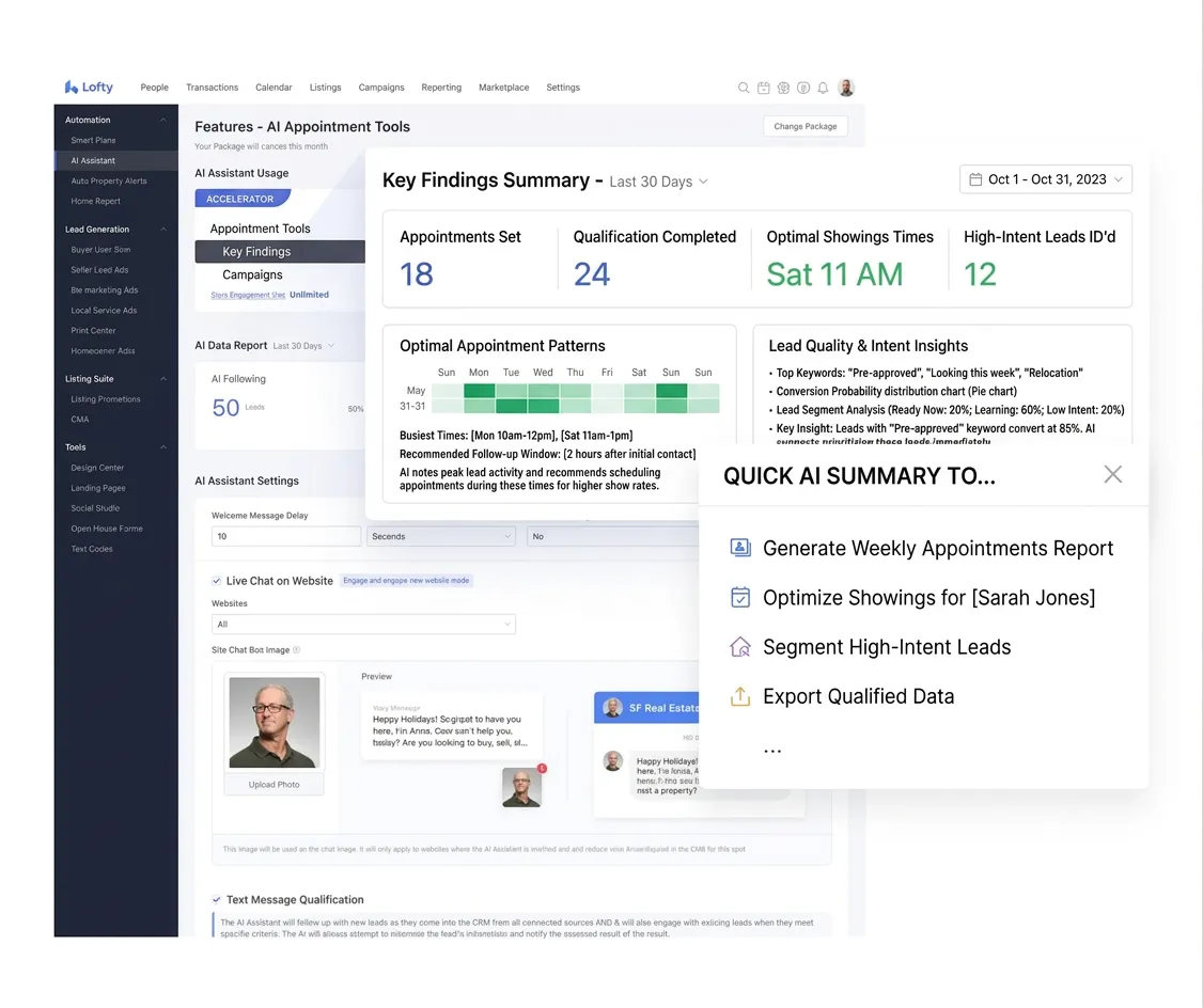 AI Real Estate Appointments Tools feature — Key Findings Summary