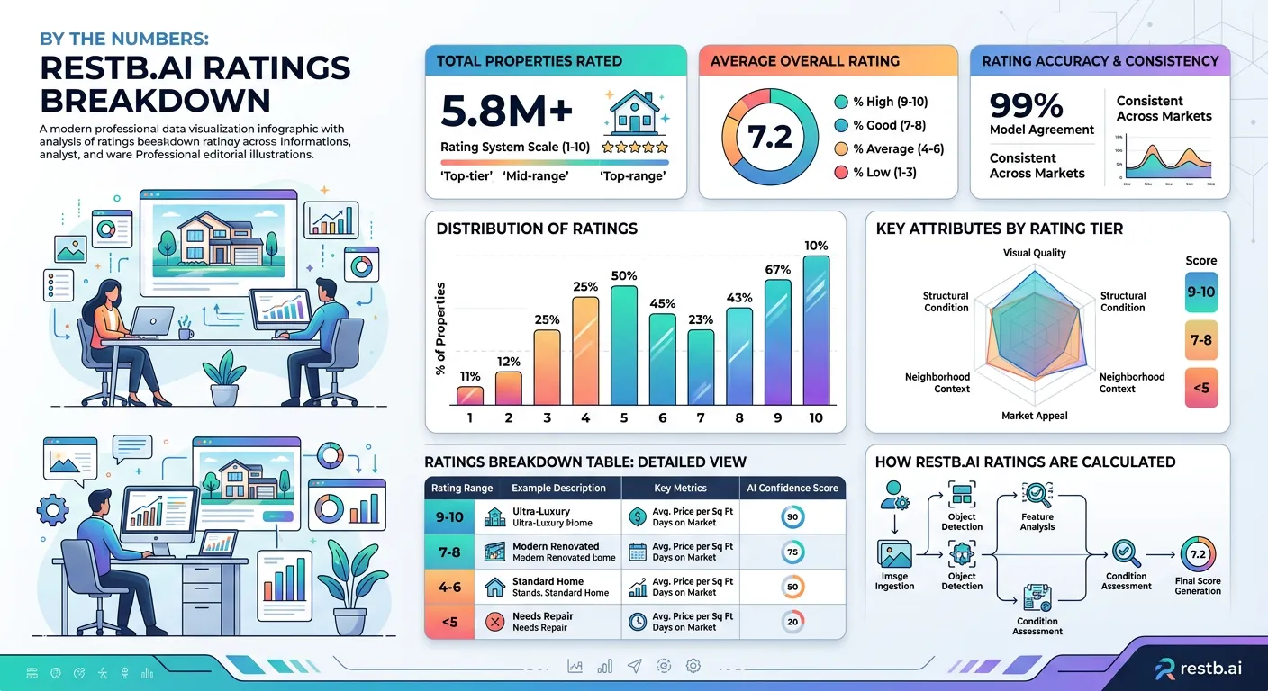 Restb.ai Real Estate Image Tagging analysis — By the Numbers: Restb.ai Ratings Breakdown