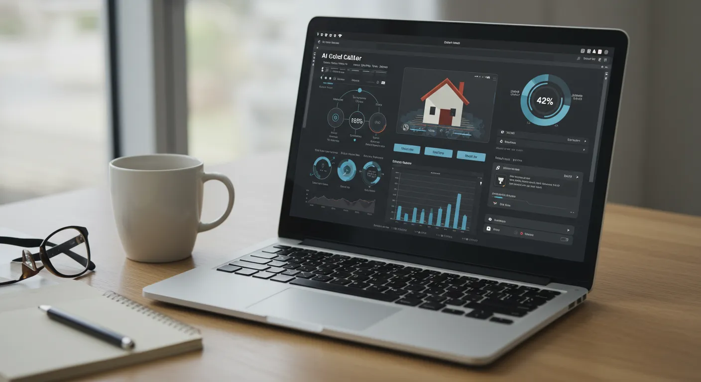 ai cold caller real estate main interface dashboard