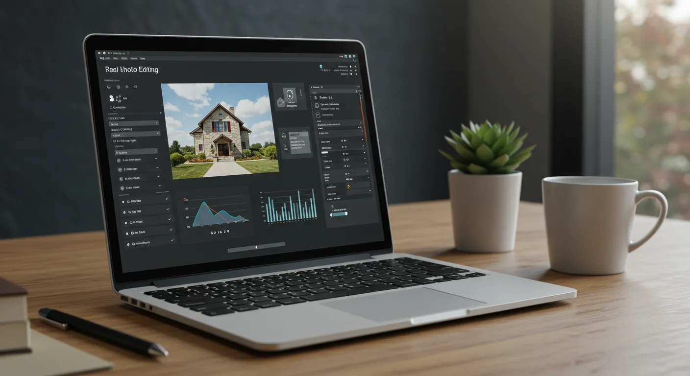 real estate photo editing ai main interface dashboard