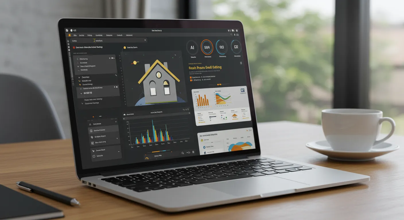 ai photo editing real estate main interface dashboard